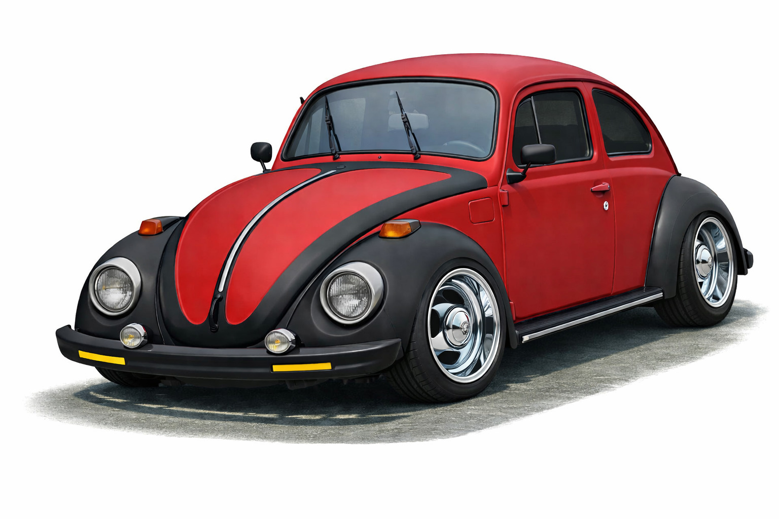 1974 Volkswagen Beetle in yellow, partially restored