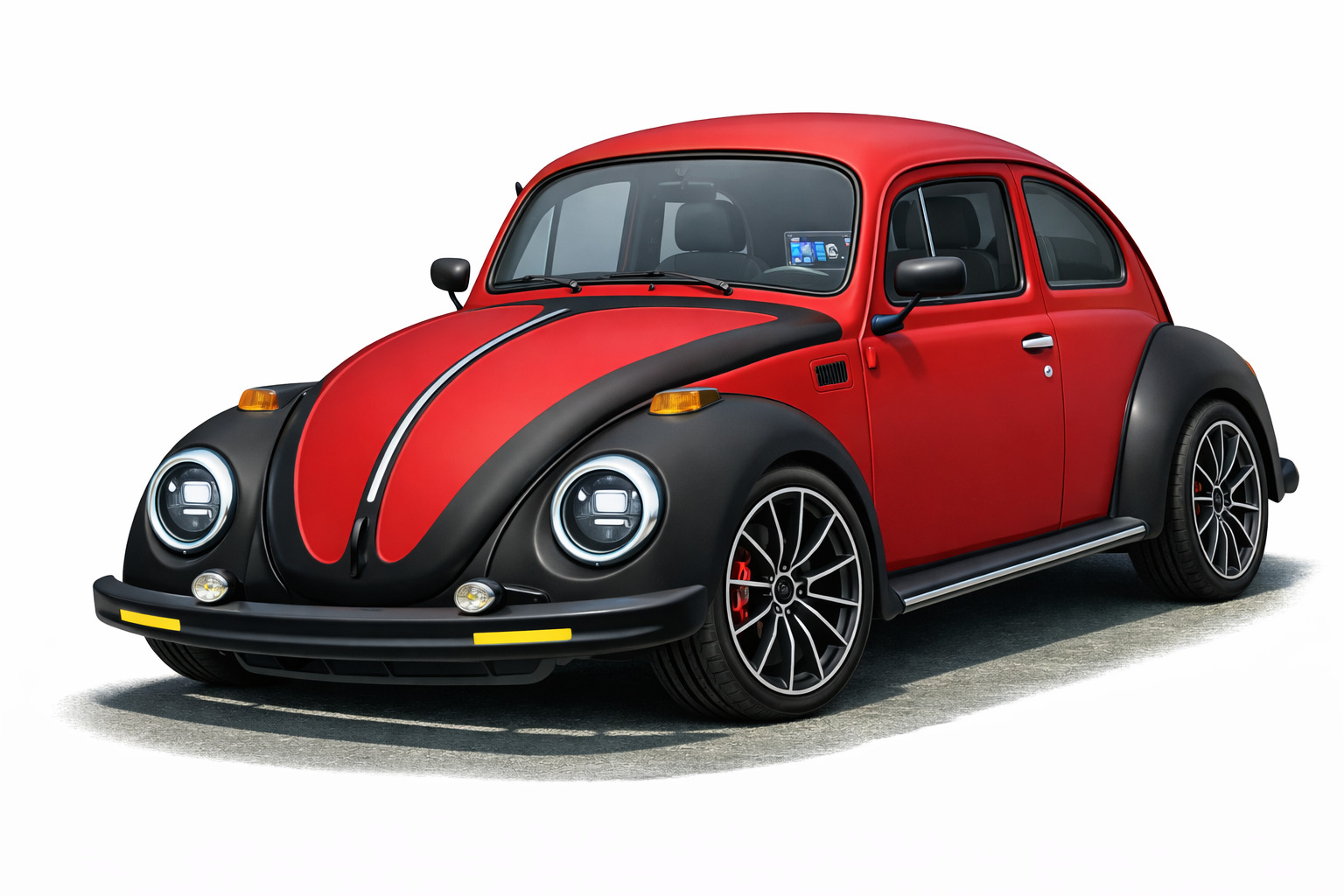 1955 Volkswagen Rat Bug read and black restored